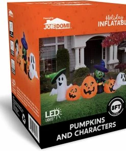 Joiedomi 8ft Halloween Inflatable Horizontal Pumpkin And Halloween Characters