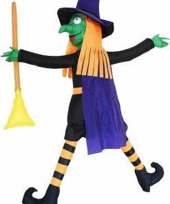 Joiedomi 6ft Inflatable Crashing Witch Inflatables