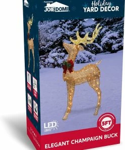 Joiedomi 5ft LED Yard Lights - Fabric Champagne Buck All Holiday Decor