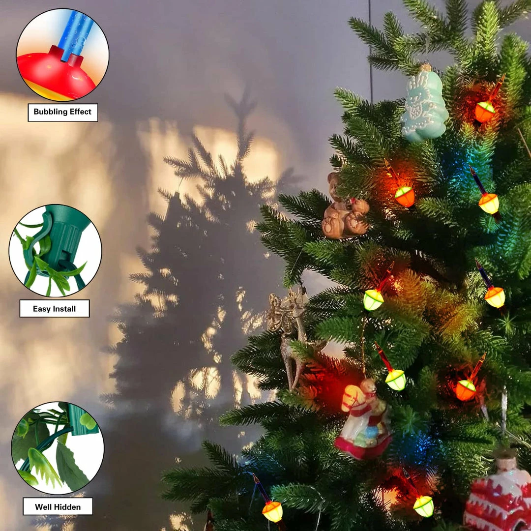 Joiedomi All Holiday Decor 8.8ft 9 Count Multicolor Christmas Bubble String Lights 2 Joiedomi All Holiday Decor 8.8ft 9 Count Multicolor Christmas Bubble String Lights