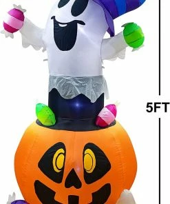 Joiedomi 5ft Halloween Inflatable Gripping Candy Ghost