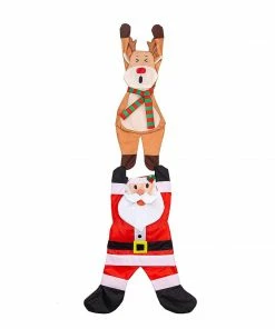 Joiedomi 65" Hanging Santa Claus With Reindeer All Holiday Decor