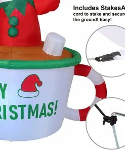 Joiedomi 6ft Inflatable Elf In Mug Inflatables 11 Joiedomi 6ft Inflatable Elf In Mug Inflatables