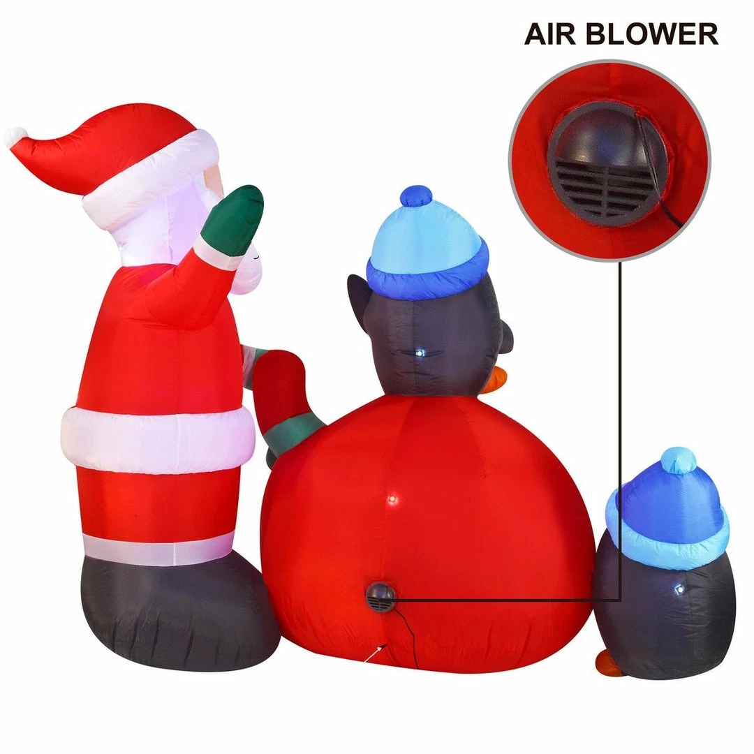 Joiedomi Inflatables Large Penguins With Santa Inflatable (7 Ft) 3 Joiedomi Inflatables Large Penguins With Santa Inflatable (7 Ft)