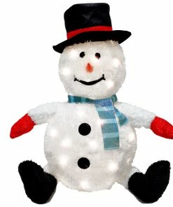 Joiedomi All Holiday Decor 30in Collapsible Snowman LED Yard Light For Christmas