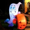Joiedomi Tall Halloween Cute Ghost Dump Pumpkin Candy Bag Inflatable (5 Ft)
