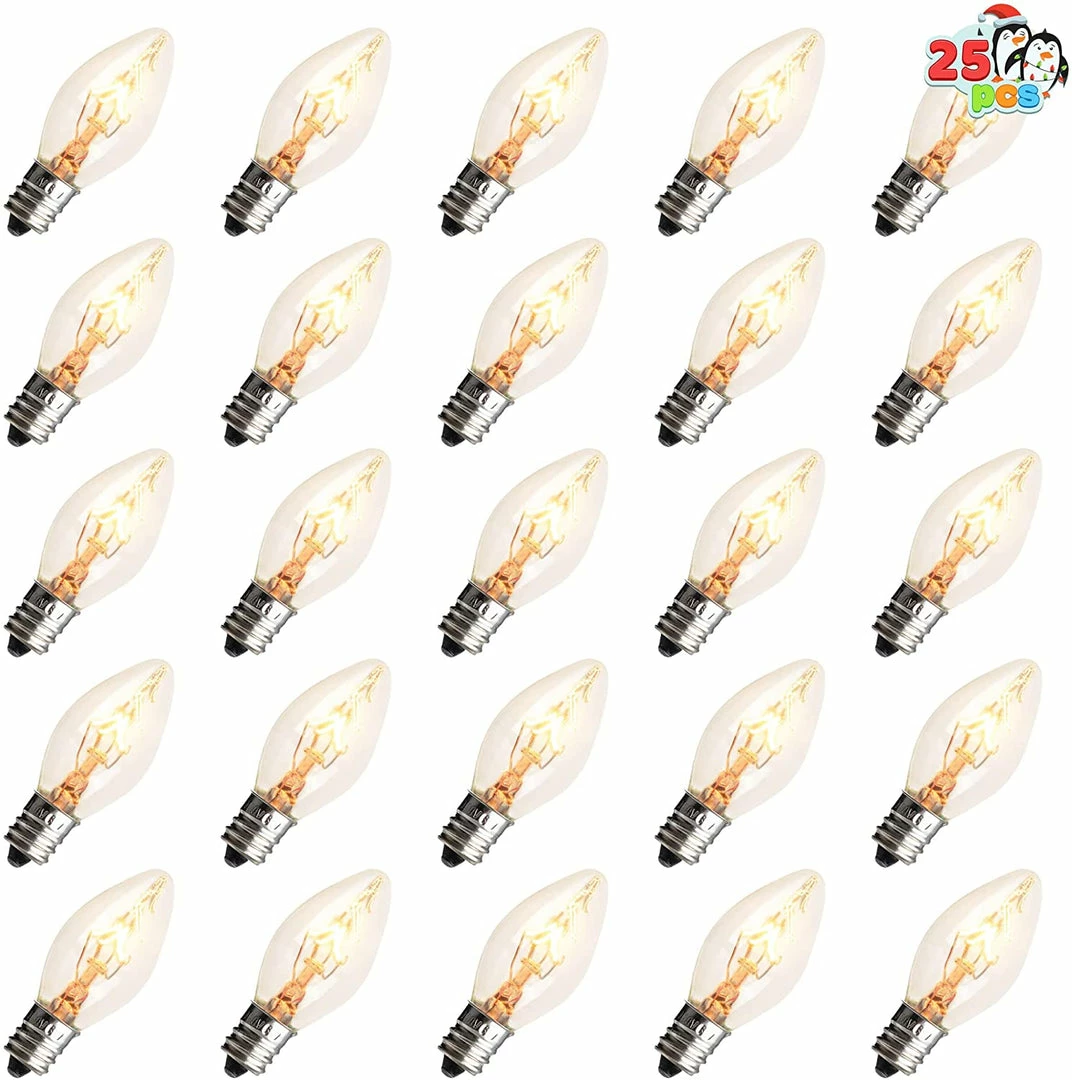 Joiedomi 25 Pcs C7 Incandescent Bulb 1 Joiedomi 25 Pcs C7 Incandescent Bulb