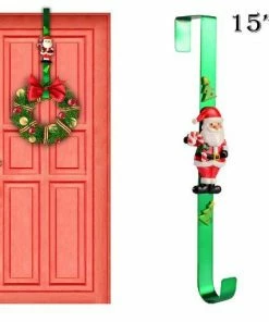 Joiedomi 15¡± Christmas Metal Wreath Hanger With Santa Claus Icon