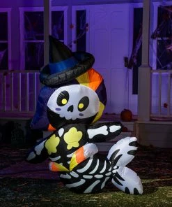 Joiedomi 5 Ft Cute Halloween Skeleton Mermaid