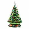 Joiedomi All Holiday Decor 15" Tabletop Prelit Ceramic Christmas Tree With 70 Multicolor Bulbs