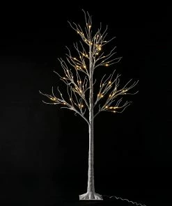 Joiedomi All Holiday Decor 6ft White Birch Tree Decoration With 96 LED Lights