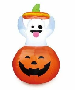 Joiedomi Tall Halloween Ghost In Pumpkin Inflatable (5 Ft)