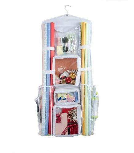 Joiedomi Double Sided Hanging Wrapping Paper Storage, Wrapping Paper Organizer (18”W X 40” L) Organizer & Storage 1 Joiedomi Double Sided Hanging Wrapping Paper Storage, Wrapping Paper Organizer (18”W X 40” L) Organizer & Storage