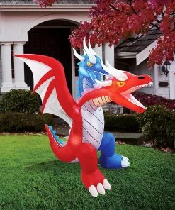 Joiedomi 6ft Inflatable Double Headed Dragon