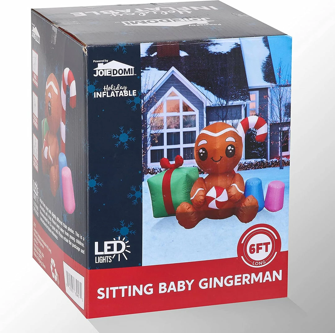 Joiedomi 6ft Inflatable Sitting Baby Gingerman 5 Joiedomi 6ft Inflatable Sitting Baby Gingerman