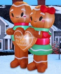 Joiedomi Inflatables 6ft Inflatable Gingerman Couple