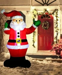 Joiedomi Large Waving Santa Claus Inflatable (6 Ft) Inflatables