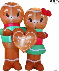 Joiedomi Inflatables 6ft Inflatable Gingerman Couple
