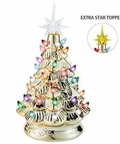 Joiedomi All Holiday Decor 12" Gold Ceramic Christmas Tree 7 Joiedomi All Holiday Decor 12