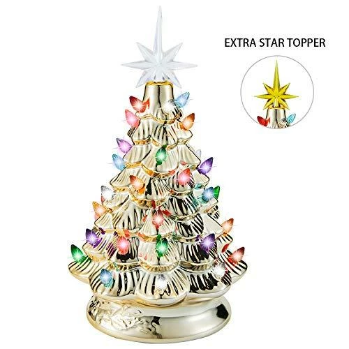 Joiedomi All Holiday Decor 12" Gold Ceramic Christmas Tree 4 Joiedomi All Holiday Decor 12" Gold Ceramic Christmas Tree