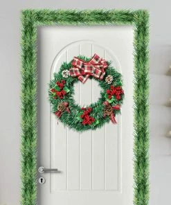 Joiedomi Green Holiday Garland, 2 Pack (50 Ft) All Holiday Decor