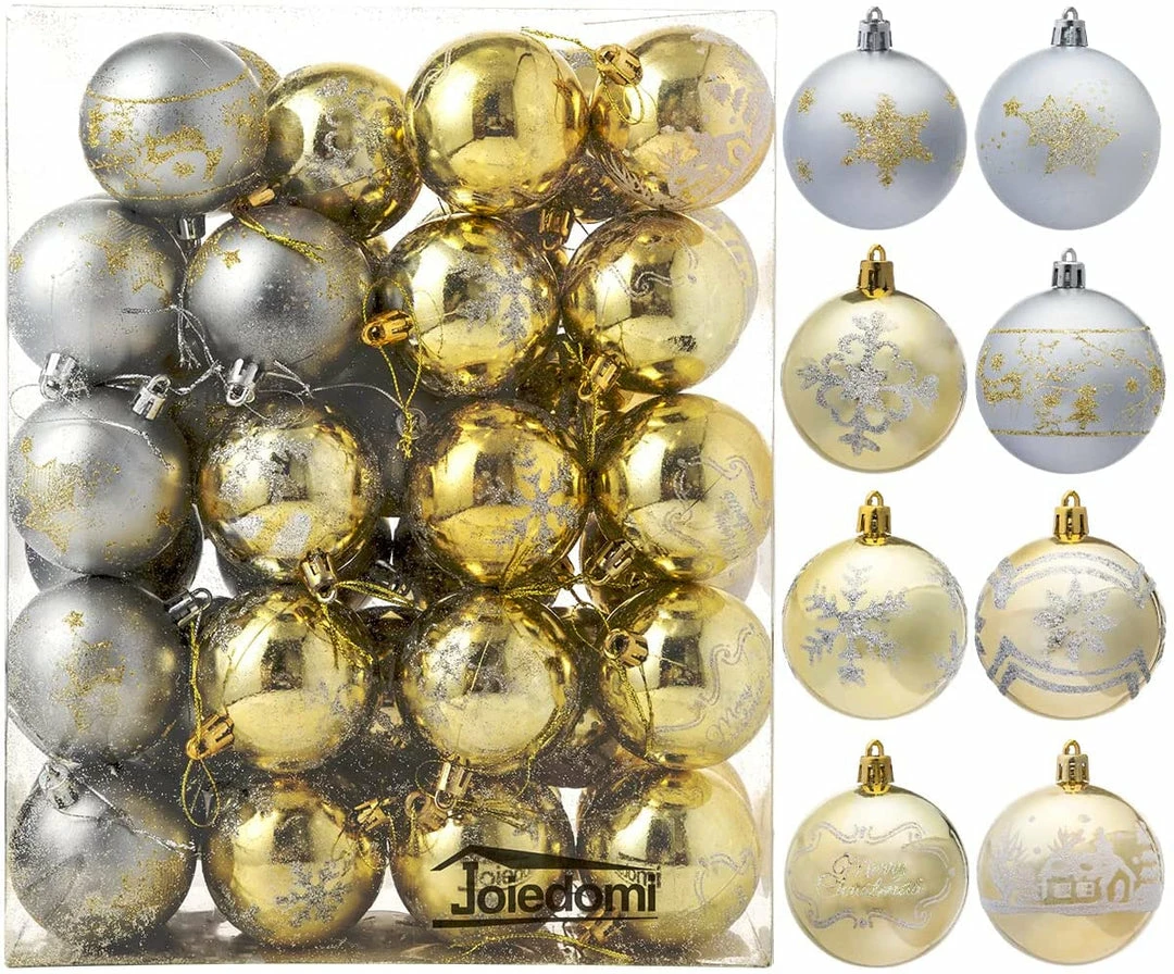 Joiedomi Christmas Ornaments Ball (Gold & Silver), 40 Pcs 4 Joiedomi Christmas Ornaments Ball (Gold & Silver), 40 Pcs