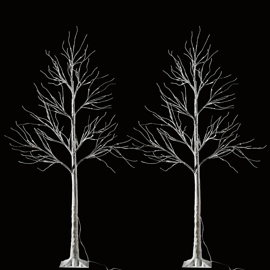 Joiedomi 6ft White Birch Tree Decoration With 96 LED Lights, 2Pcs All Holiday Decor 1 Joiedomi 6ft White Birch Tree Decoration With 96 LED Lights, 2Pcs All Holiday Decor