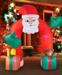 Joiedomi Giant Santa Claus With Gift Boxes Archway Inflatable (11 Ft)