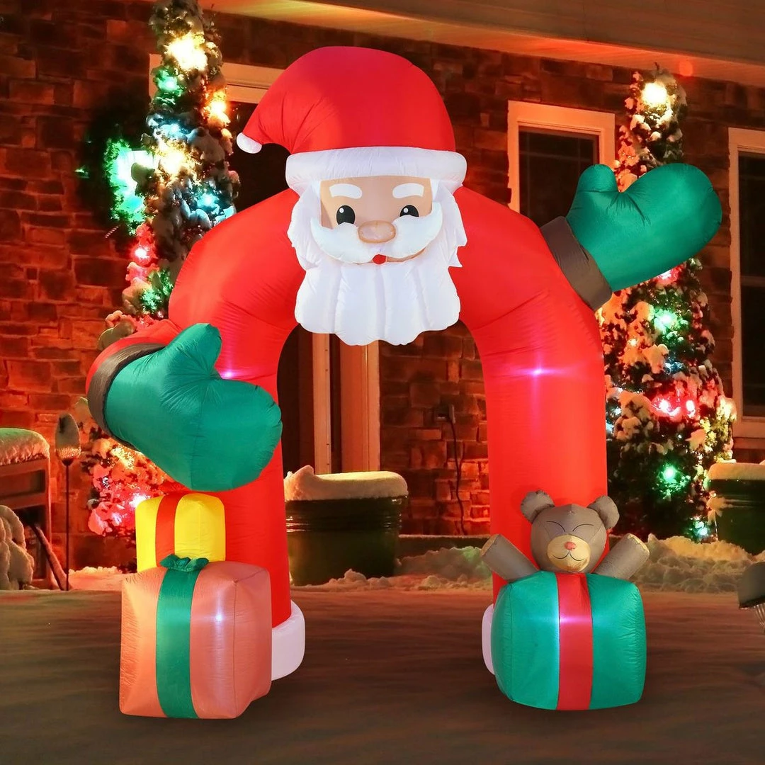 Joiedomi Giant Santa Claus With Gift Boxes Archway Inflatable (11 Ft) 1 Joiedomi Giant Santa Claus With Gift Boxes Archway Inflatable (11 Ft)