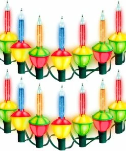Joiedomi 2 X 7ft Christmas Multicolor Bubble String Lights All Holiday Decor