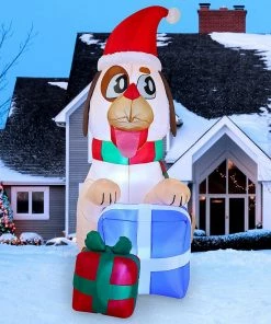 Joiedomi Inflatables 5ft Inflatable Puppy With Two Gifts