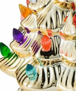 Joiedomi All Holiday Decor 12" Gold Ceramic Christmas Tree