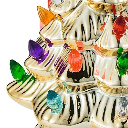 Joiedomi All Holiday Decor 12" Gold Ceramic Christmas Tree 2 Joiedomi All Holiday Decor 12" Gold Ceramic Christmas Tree