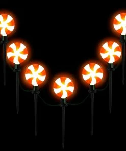 Joiedomi 2x7 Christmas Lollipop Pathway String Lights Pathway Lights