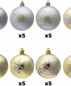 Joiedomi Christmas Ornaments Ball (Gold & Silver), 40 Pcs 6 Joiedomi Christmas Ornaments Ball (Gold & Silver), 40 Pcs