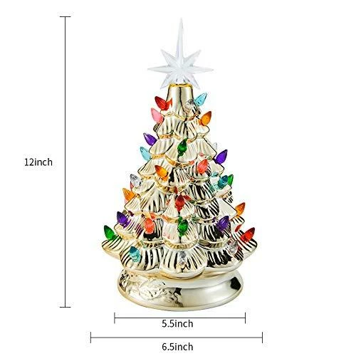 Joiedomi All Holiday Decor 12" Gold Ceramic Christmas Tree 3 Joiedomi All Holiday Decor 12" Gold Ceramic Christmas Tree