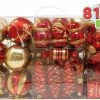 Joiedomi All Holiday Decor 81 Pcs Assorted Shape Christmas Ornaments (Red&Gold)