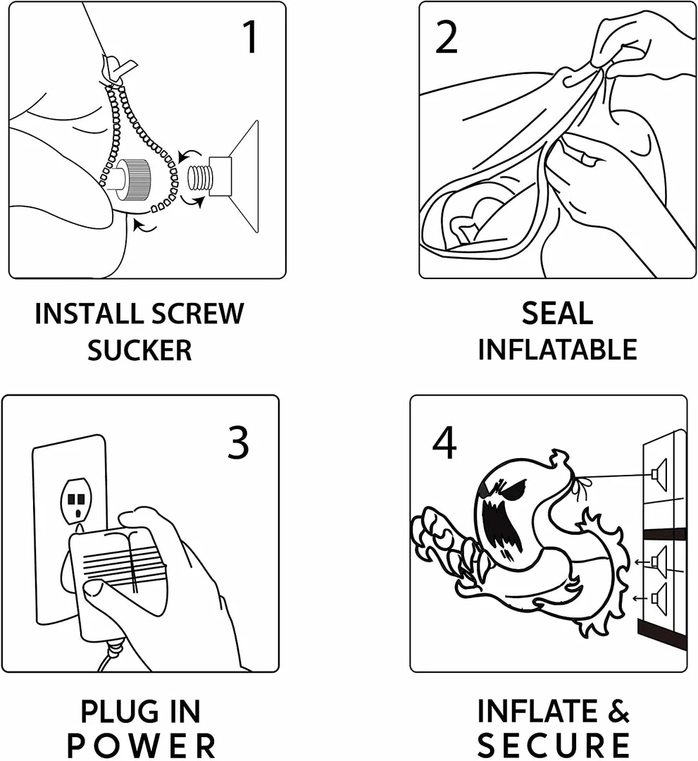 Joiedomi 5ft Halloween Trick Or Treat Ghost Broke Out From Window 7 Joiedomi 5ft Halloween Trick Or Treat Ghost Broke Out From Window
