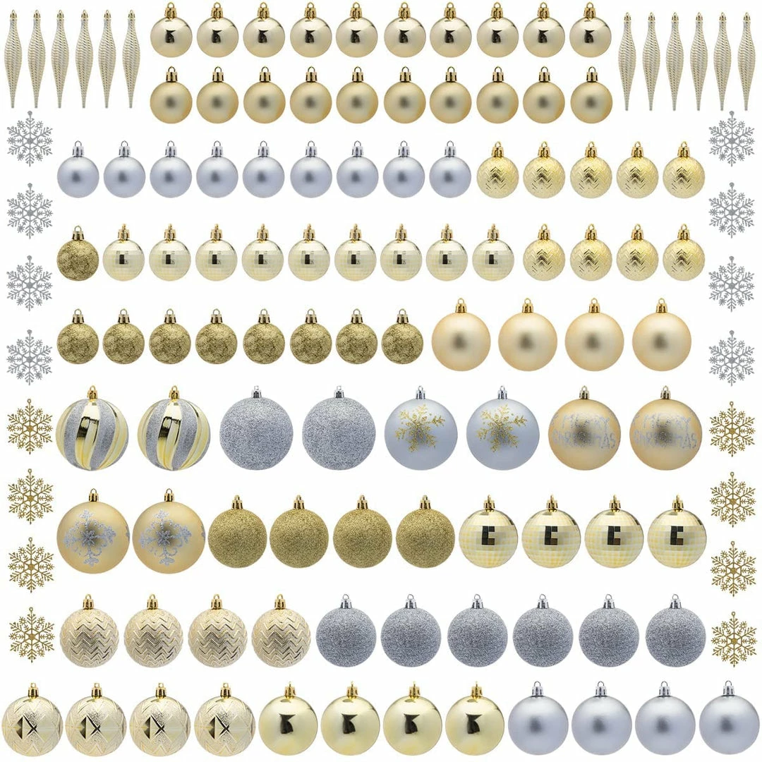 Joiedomi 133 Pcs Christmas Ornaments (Gold&Silver) 2 Joiedomi 133 Pcs Christmas Ornaments (Gold&Silver)