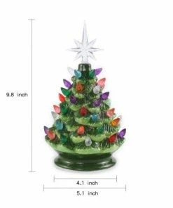 Joiedomi 9" Tabletop Prelit Ceramic Christmas Tree