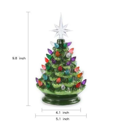 Joiedomi 9" Tabletop Prelit Ceramic Christmas Tree 2 Joiedomi 9" Tabletop Prelit Ceramic Christmas Tree