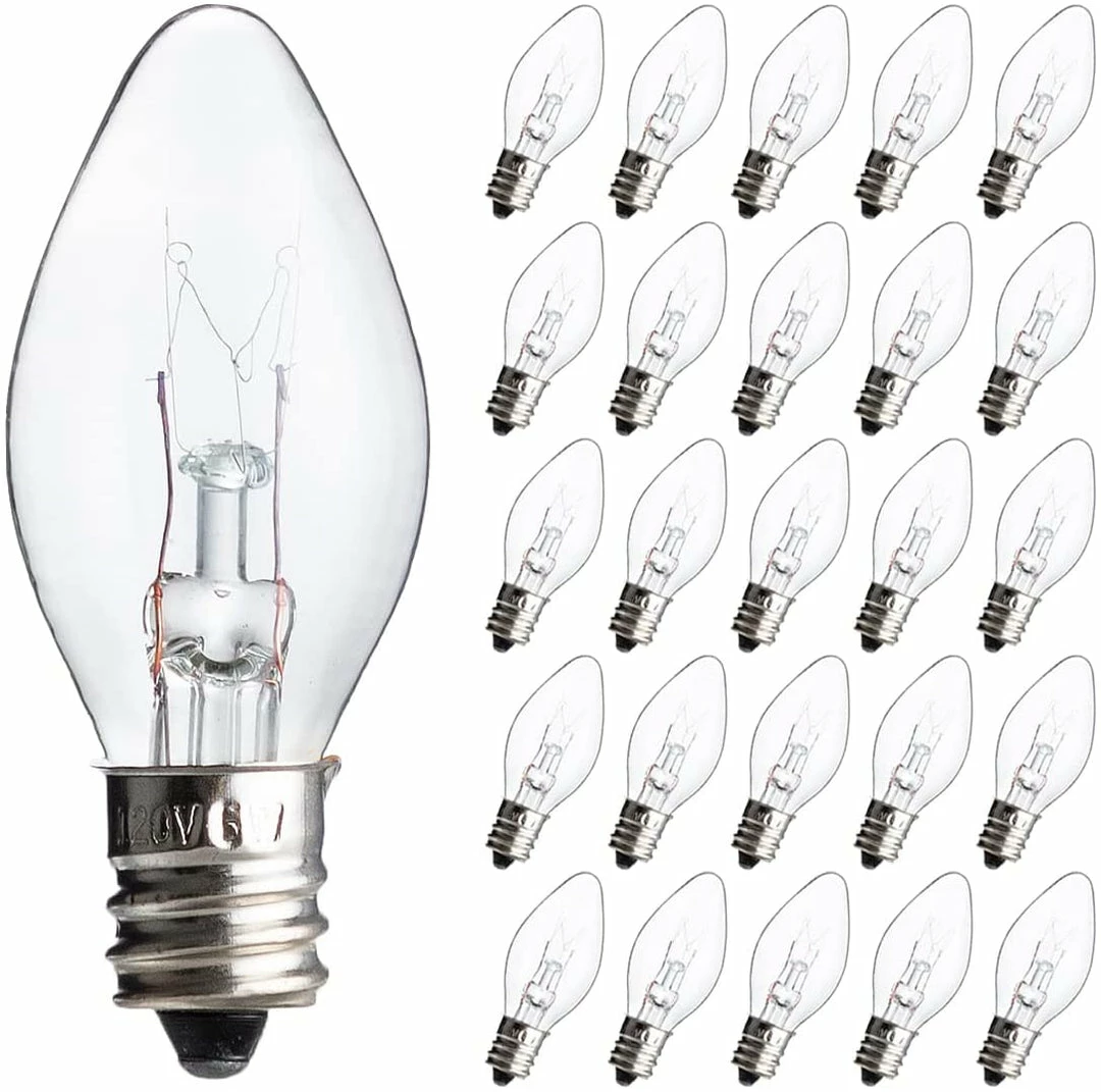 Joiedomi 25 Pcs C7 Incandescent Bulb 2 Joiedomi 25 Pcs C7 Incandescent Bulb