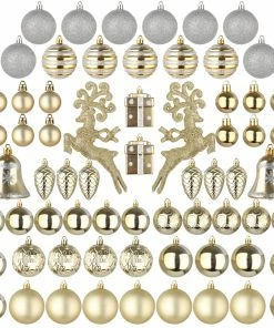 Joiedomi 66 Pcs Christmas Assorted Ornaments Gold & Silver All Holiday Decor
