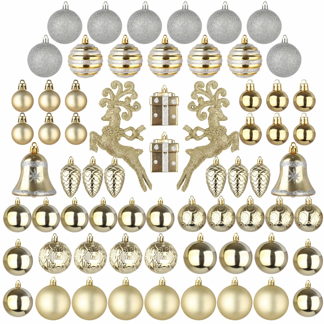 Joiedomi 66 Pcs Christmas Assorted Ornaments Gold & Silver All Holiday Decor 1 Joiedomi 66 Pcs Christmas Assorted Ornaments Gold & Silver All Holiday Decor