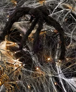 Joiedomi All Holiday Decor 60” Light-up Orange Spider Web