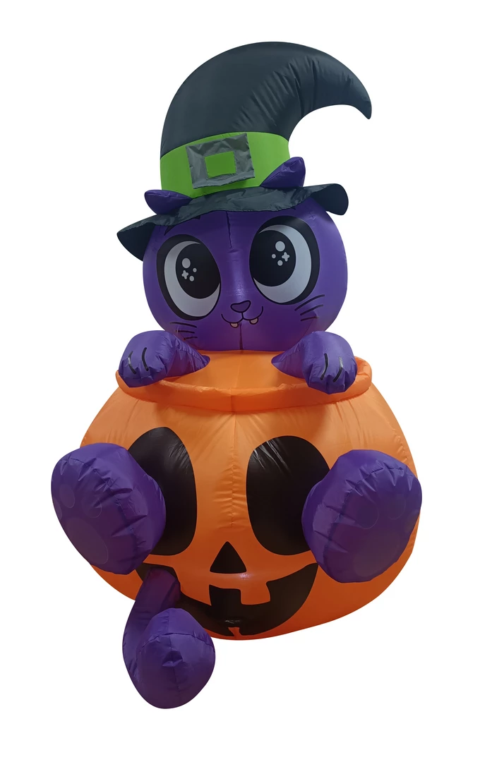 Joiedomi 5ft Cute Halloween Witch Cat In Pumpkin 2 Joiedomi 5ft Cute Halloween Witch Cat In Pumpkin