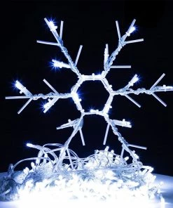 Joiedomi Christmas Lights Outdoor Snowflake String Lights All Holiday Decor