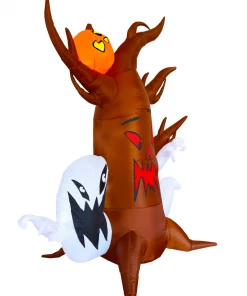 Joiedomi Inflatables 8ft Halloween Scary Tree With A Ghost Through