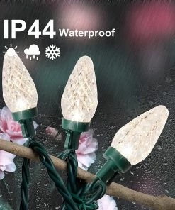 Joiedomi 50 Count Christmas Warm White LED String Lights - 49.54ft