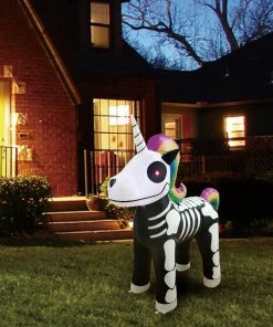 Joiedomi Tall Skeleton Unicorn Inflatable (5 Ft)